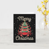 Crab Xmas Tree Crab Christmas Tree Kaart (Gele Bloem)