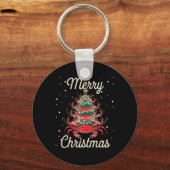 Crab Xmas Tree Crab Christmas Tree Sleutelhanger (Voorkant)