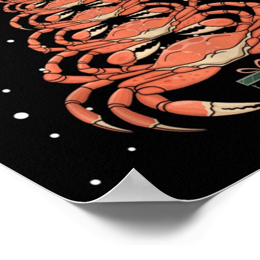 Crab Xmas Tree Crab Christmas Tree Tanktop 1 Poster (Hoek)