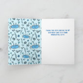 Crab Zee Animals Pattern Cute Boy Birthday Dank u Bedankkaart (Binnen)