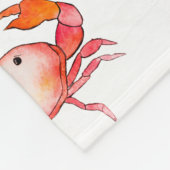 Crab zee schepsel schattige vlootsdeken fleece deken (Hoek)