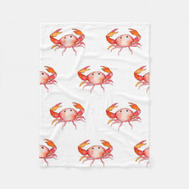 Crab zee schepsel schattige vlootsdeken fleece deken