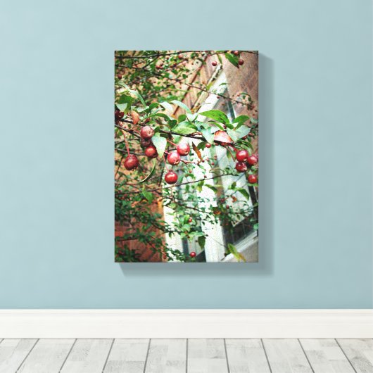 Crabappels Canvas Afdruk (Insitu (Houten vloer))