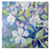 "Crabapple Blossom" Decorative Accent Tile Tegeltje (Voorkant)