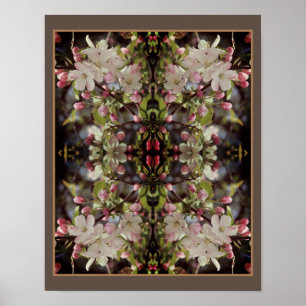 Crabapple Blossoms  Abstract Poster