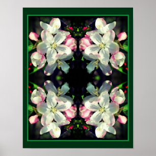 Crabapple Spring Flower Abstract Poster