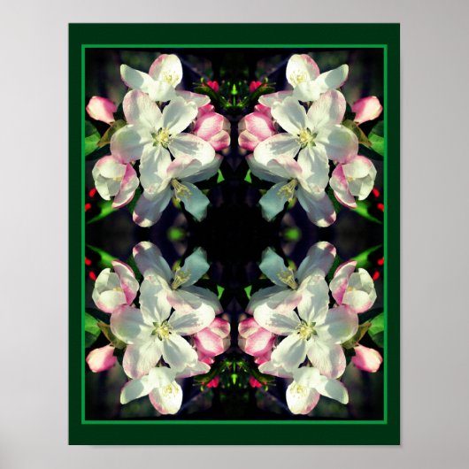 Crabapple Spring Flower Abstract Poster (Voorkant)