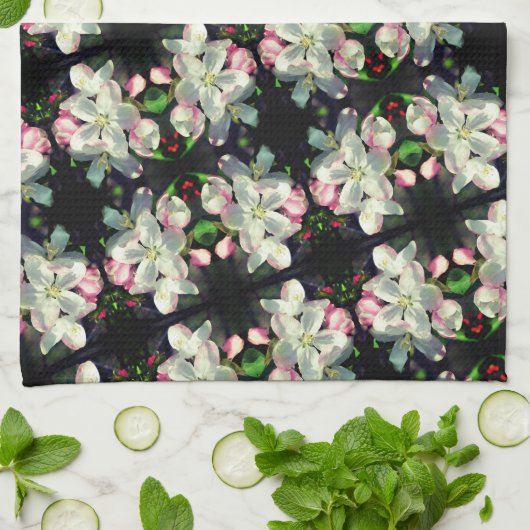 Crabapple Spring Flower Blossom Sluiten Theedoek (Gevouwen)