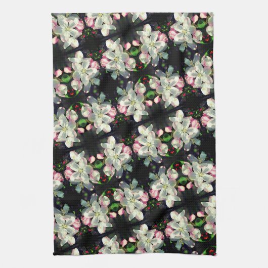 Crabapple Spring Flower Blossom Sluiten Theedoek (Verticaal)