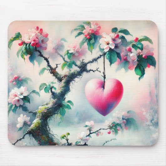 Crabapple Tree Heart Muismat (Voorkant)