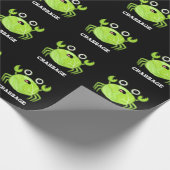 Crabbage Funny Cabbage Crab Pun Dark BG Cadeaupapier (Hoek)
