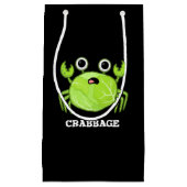 Crabbage Funny Cabbage Crab Pun Dark BG Klein Cadeauzakje (Voorkant)