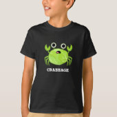 Crabbage Funny Cabbage Crab Pun Dark BG T-shirt (Voorkant)