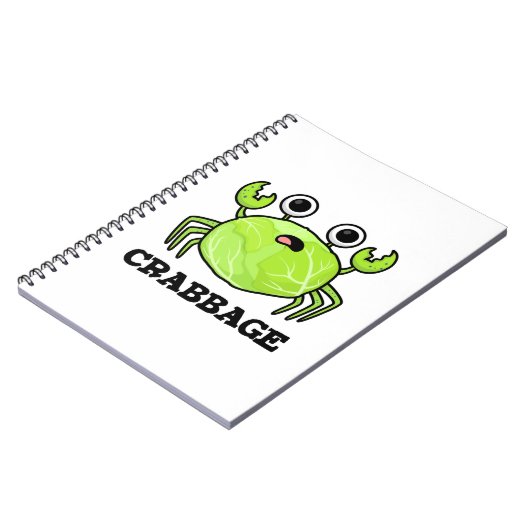 Crabbage Funny Cabbage Crab Pun Notitieboek (Linkerzijde)