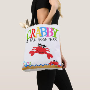 Crabby All-Over-Print Canvas tas, medium Tote Bag