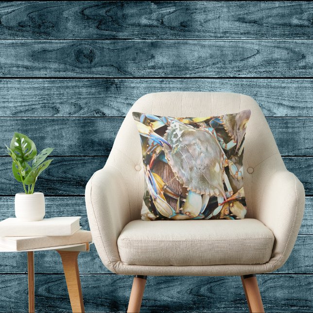 Crabby Blue Crab Pillow Kussen (Creator heeft geüpload)