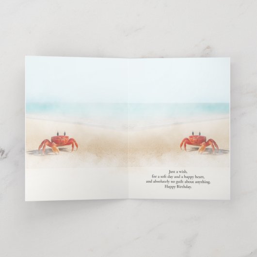 Crabby Bold - pittige aangepaste verjaardag Kaart  (Binnenlaag)