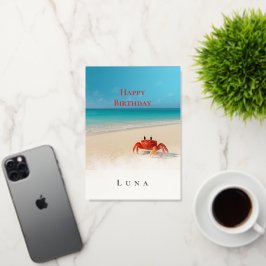 Crabby Bold - pittige aangepaste verjaardag Kaart 