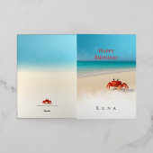 Crabby Bold - pittige aangepaste verjaardag Kaart  (Buiten Laag)