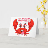 CRABBY BROTHER HUMOR VOOR JE VERJAARDAG KAART (Gele Bloem)