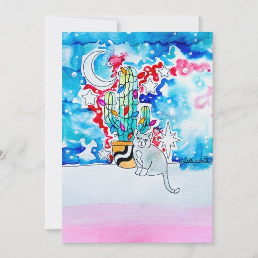 Crabby Cat Holiday Card Kaart (Voorkant)