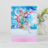 Crabby Cat Holiday Card Kaart (Staand voorkant)