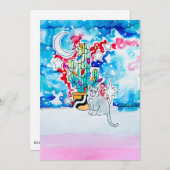 Crabby Cat Holiday Card Kaart (Voorkant / Achterkant)