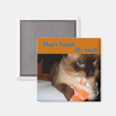 Crabby Cat - Siamese Cat Fridge Magnet (Voorkant / Achterkant)