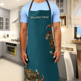 Crabby Chef Heren Schort Naam Sjabloon