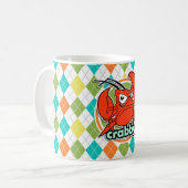 Crabby; Colorful Argyle Pattern Koffiemok (Voorkant links)