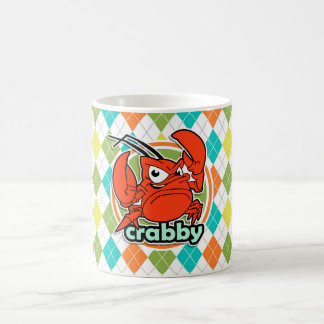 Crabby; Colorful Argyle Pattern Koffiemok