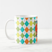 Crabby; Colorful Argyle Pattern Koffiemok (Links)