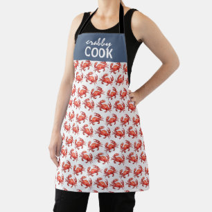 Crabby Cook Funny Crab Pattern Schort