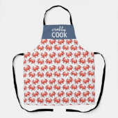Crabby Cook Funny Crab Pattern Schort (Voorkant)