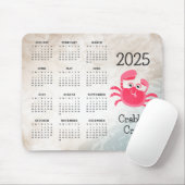 Crabby Crab Design 2025 Kalender Muismat (Met muis)