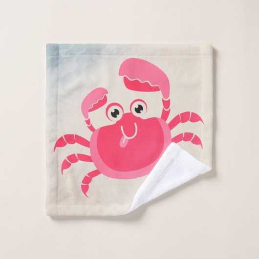 Crabby Crab Design Bath-handdoekset Bad Handdoek (Wasdoekje)