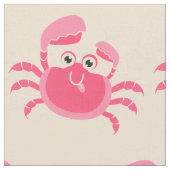 Crabby Crab Design Fabric Stof (Close Up)