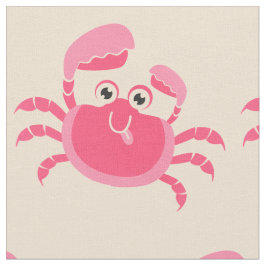 Crabby Crab Design Fabric Stof