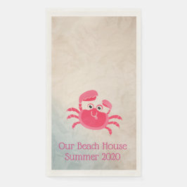 Crabby Crab Design Guest Towel Servet
