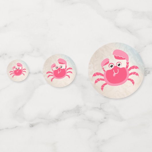 Crabby Crab Design Table Confetti (Achterkanten)