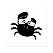 Crabby Crab Design Wooden Stamp Rubberstempel (Afrduk)