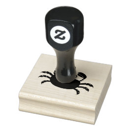 Crabby Crab Design Wooden Stamp Rubberstempel