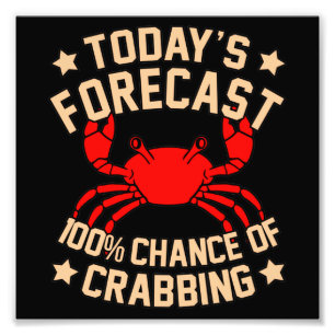 Crabby Crab Lobster Zee Foto Afdruk