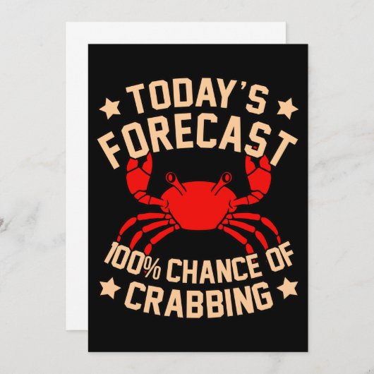 Crabby Crab Lobster Zee Kaart (Voorkant / Achterkant)