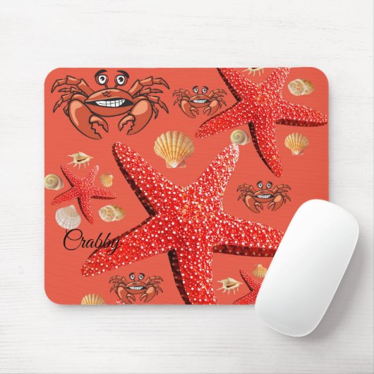 Crabby Crab Starfish Muismat! Muismat (Met muis)