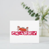 Crabby Crab Tshirts en Gifts Briefkaart (Staand voorkant)