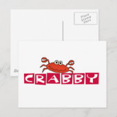 Crabby Crab Tshirts en Gifts Briefkaart (Voorkant / Achterkant)