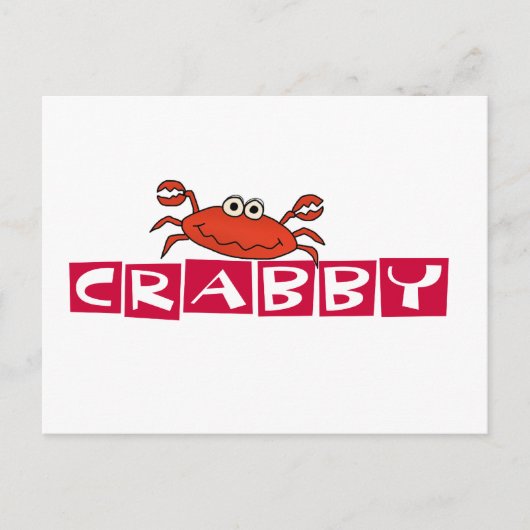 Crabby Crab Tshirts en Gifts Briefkaart (Voorkant)