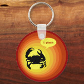 Crabby Crab zegt "I Pinch". Sleutelhanger (Voorkant)