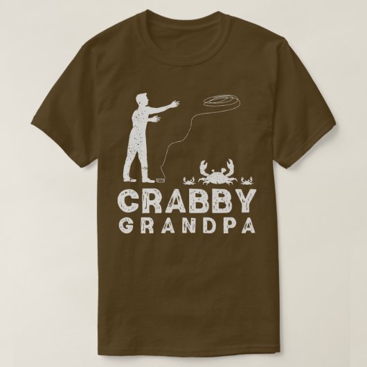 Crabby Grandpa Funny Crabbing Pun Crab Vist Cra T-shirt (Design voorkant)